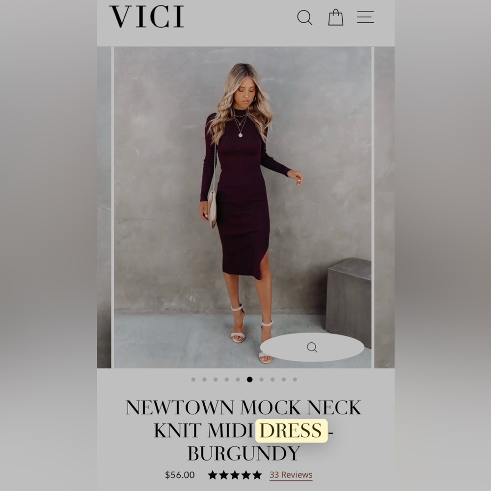 Vici mock neck sweater dress